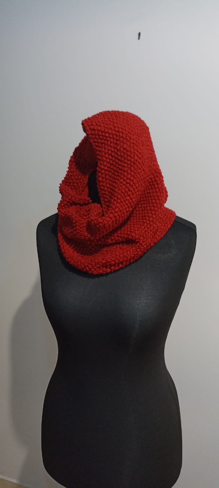 Head/Neck Scarf | Red Winter (Handmade, Made in Italy)