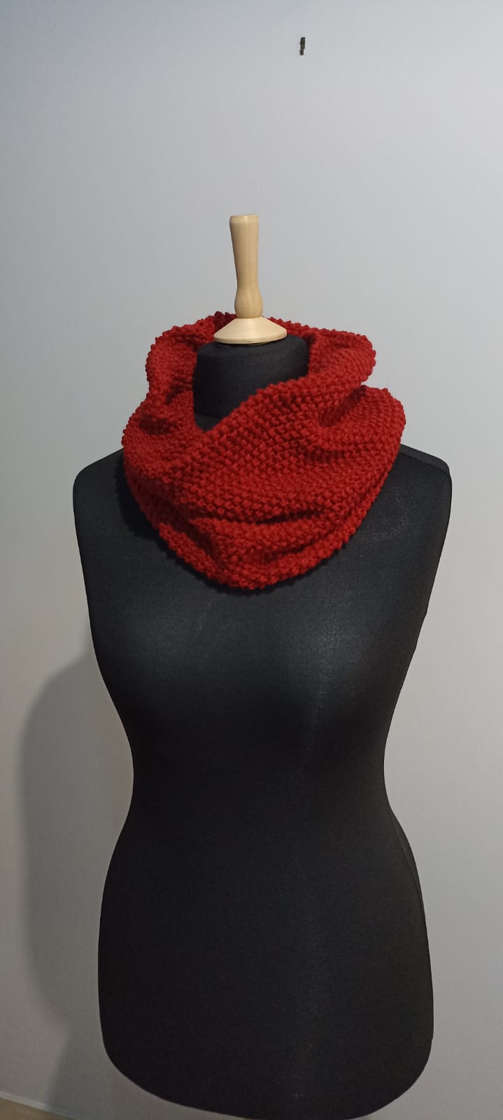 Head/Neck Scarf | Red Winter (Handmade, Made in Italy)