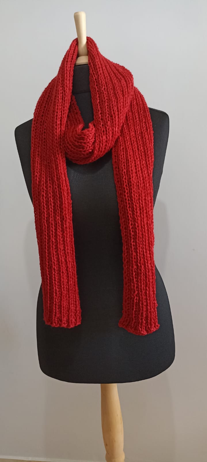 Scarf | Red sunrise (Handmade, Made in Italy)