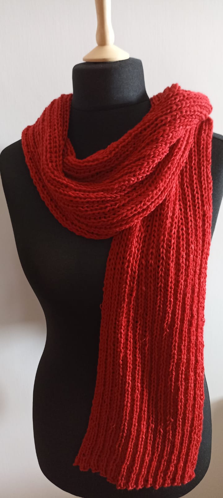 Scarf | Red sunrise (Handmade, Made in Italy)