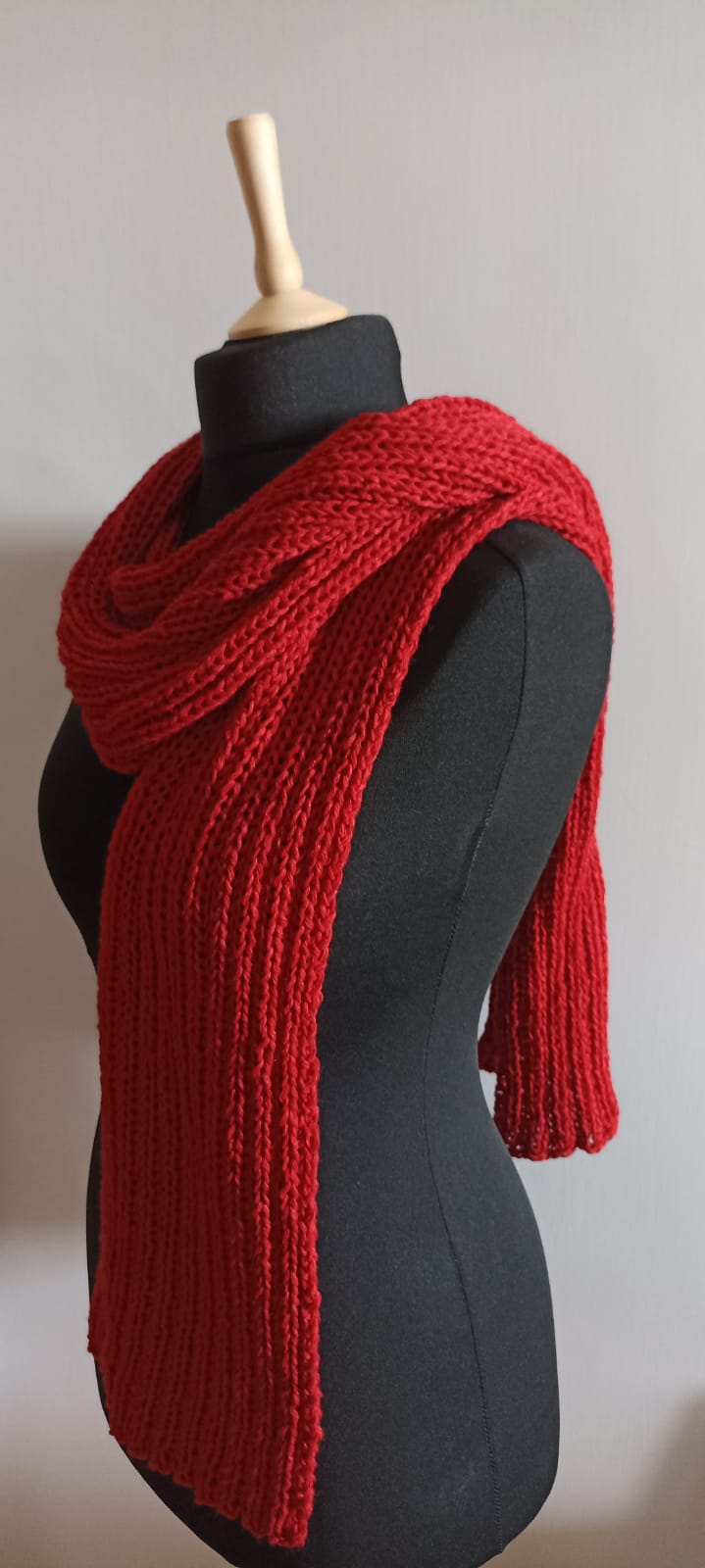 Scarf | Red sunrise (Handmade, Made in Italy)