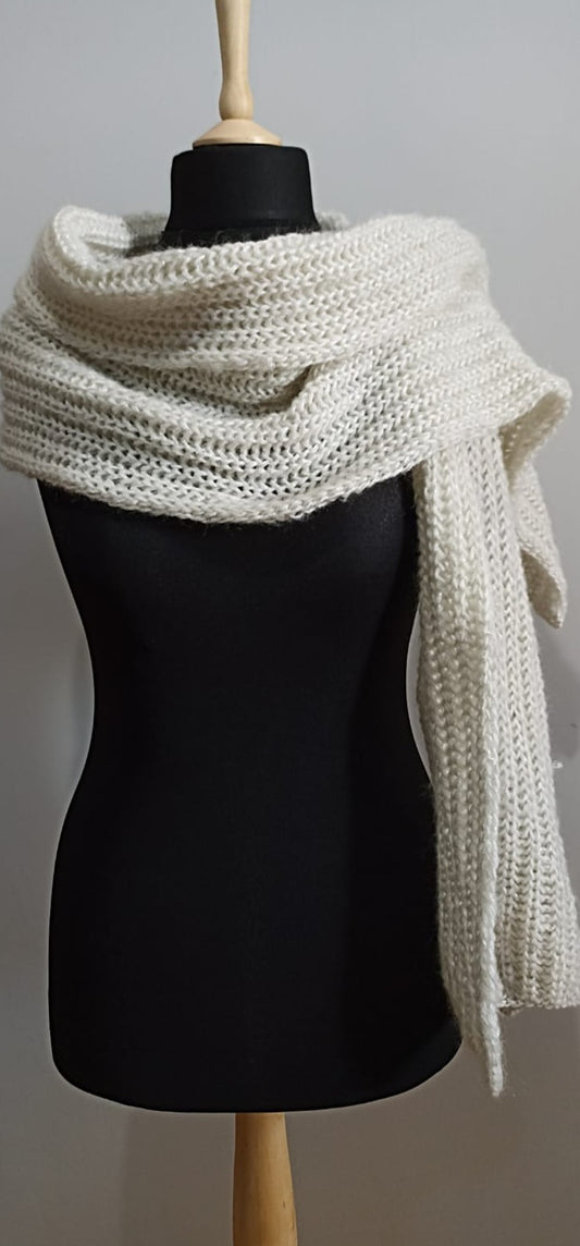 Shawl/Scarf | Snow days (Handmade, Made in Italy)