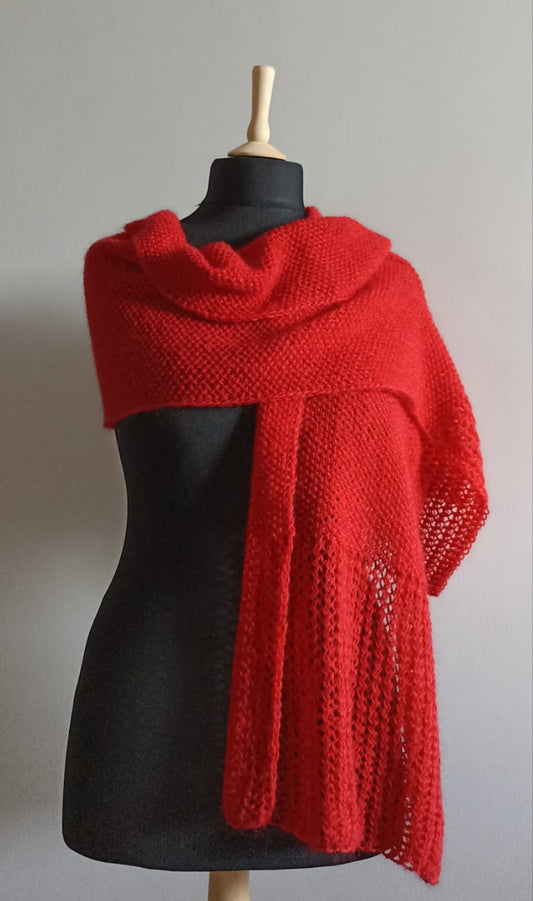 Shawl/Scarf | Red Lady (Handmade, Made in Italy)