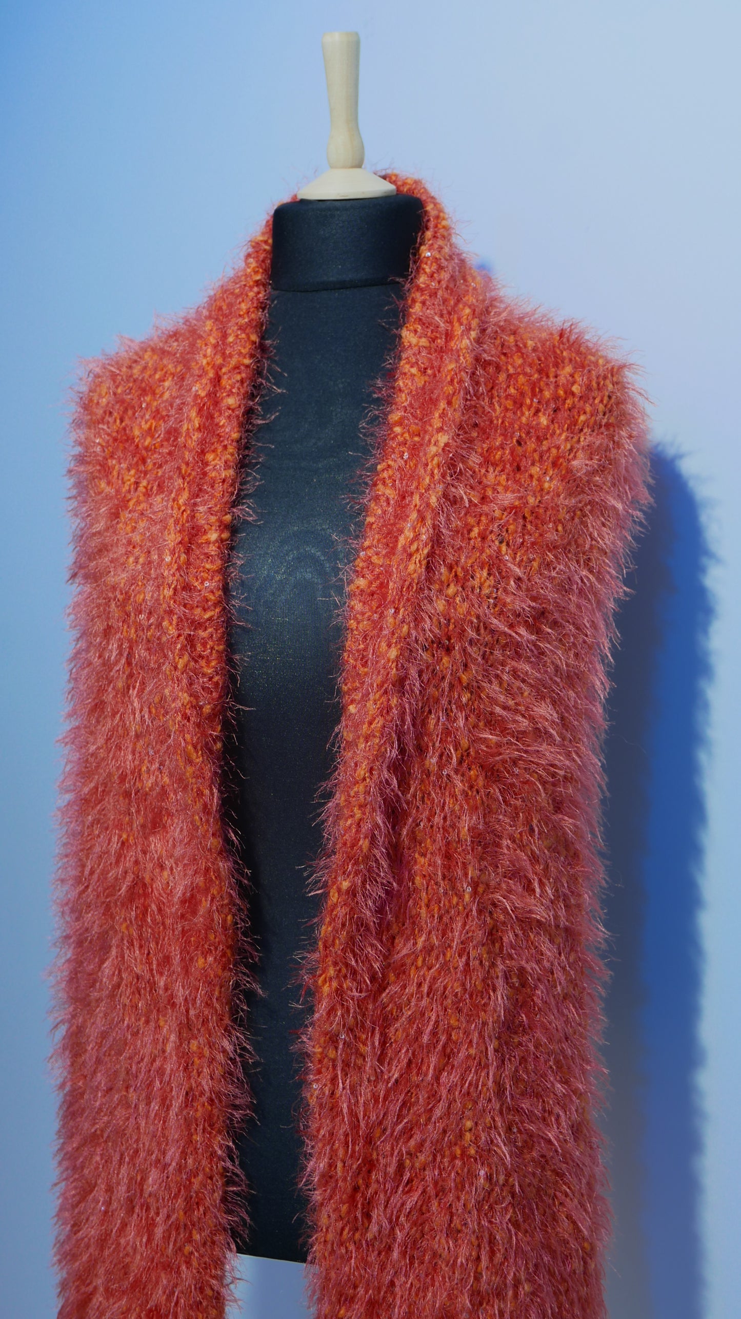 Shawl/Scarf | Orange Tulip (Handmade, Made in Italy)