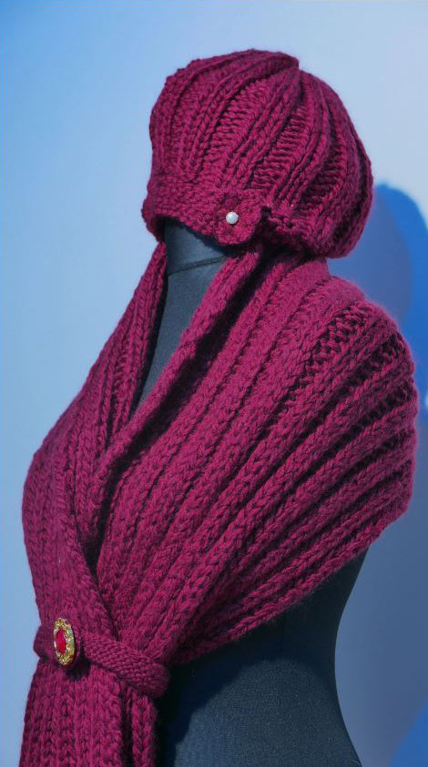 Shawl/Scarf + Beanie | Vinaccia (Handmade, Made in Italy)